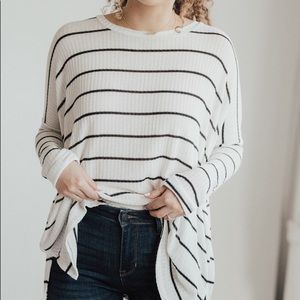 BRAND NEW CJLA White and Black Stripe Evelyn